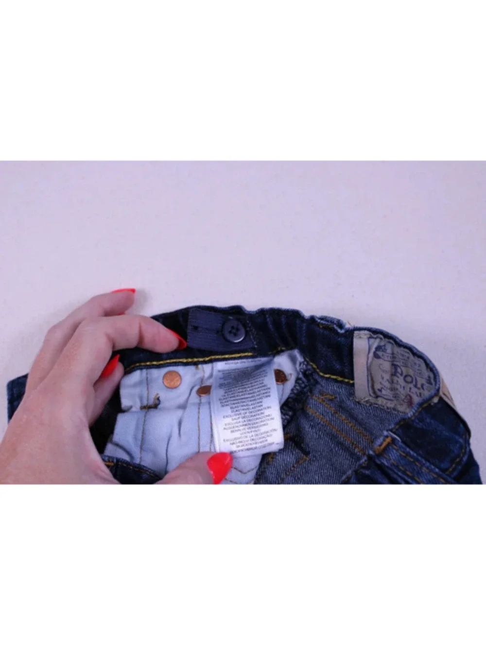 Polo Ralph Lauren Kids Distressed Slim Jeans 4T Dark Wash